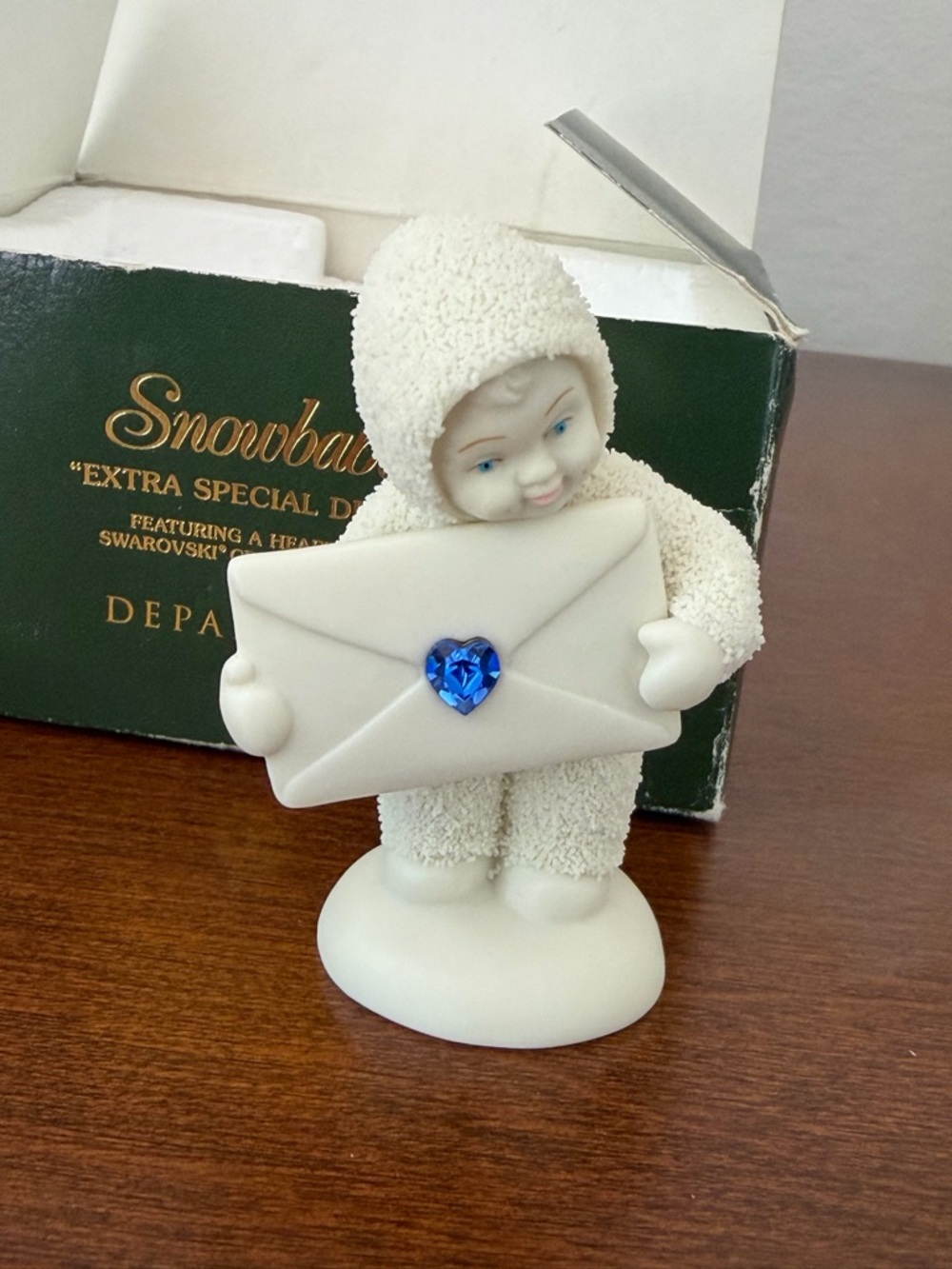 Department 56 Vintage Extra Special Delivery Sapphire September Snowbabies